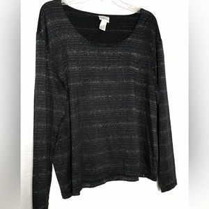Chicos black metallic top 2